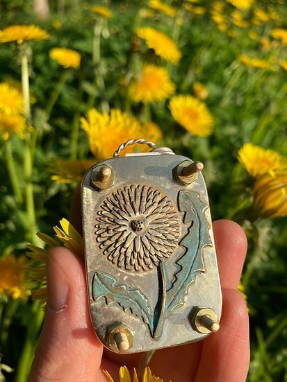 Mini Flower Press | Handcrafted Silver & Brass | 10 Reusable Blotter Sheets | Portable