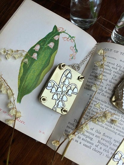 Mini Flower Press | Handcrafted Silver & Brass | 10 Reusable Blotter Sheets | Portable
