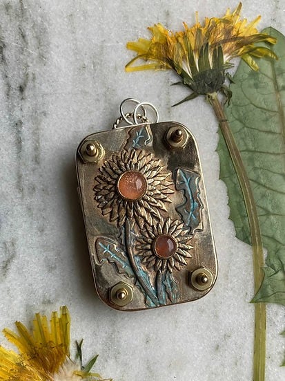 Mini Flower Press | Handcrafted Silver & Brass | 10 Reusable Blotter Sheets | Portable
