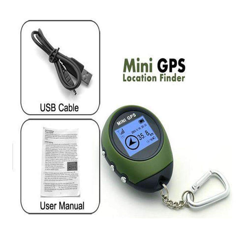 Mini GPS Tracker | Keychain Navigation | Distance Logging & Long Battery Life