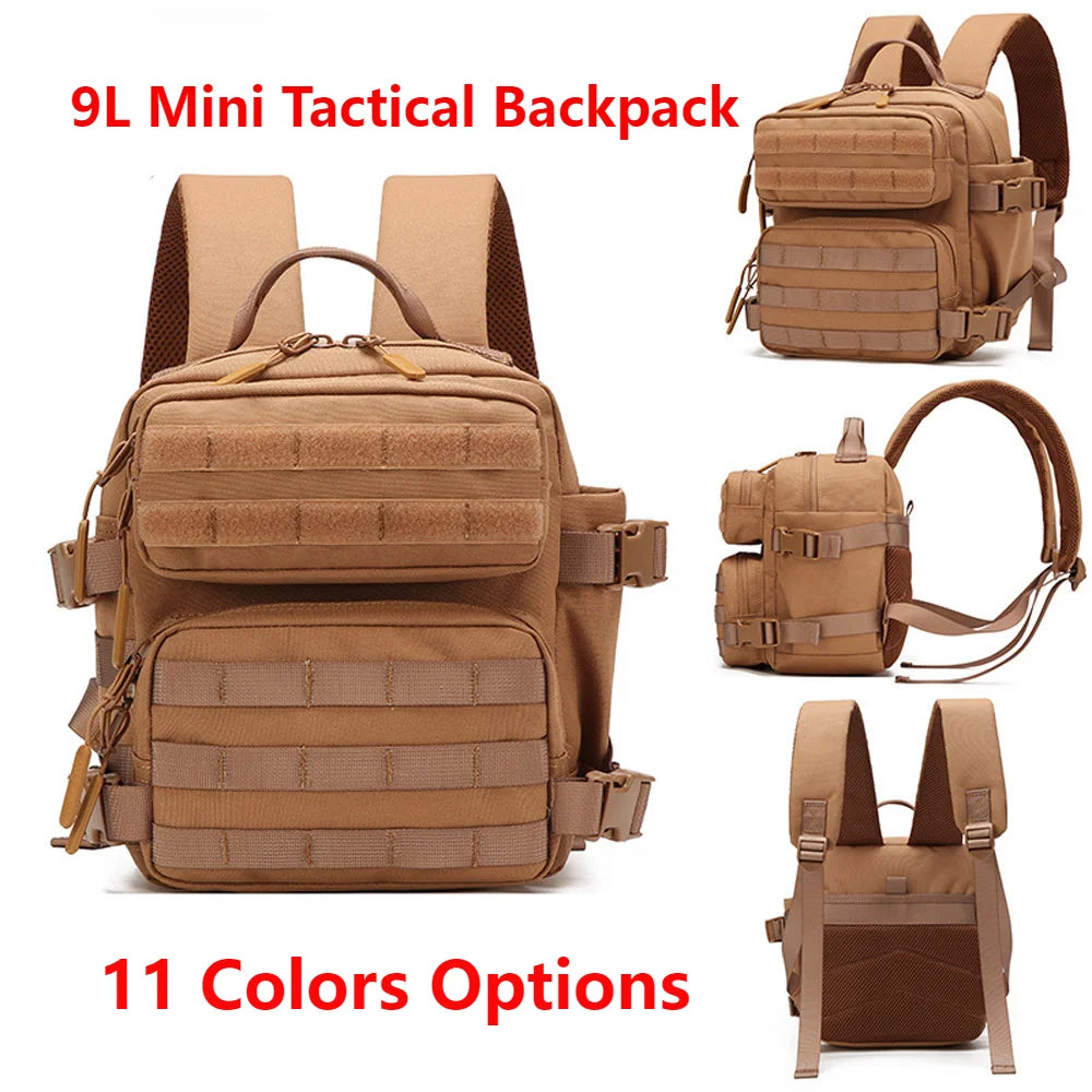 Mini Rucksack 9L | Compact MOLLE | Durable Oxford Fabric | For Hiking & EDC