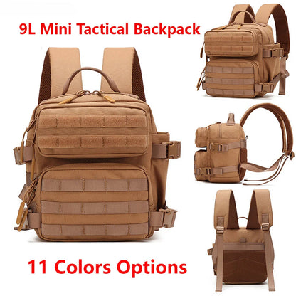 Mini Rucksack 9L | Compact MOLLE | Durable Oxford Fabric | For Hiking & EDC