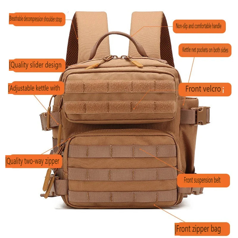 Mini Rucksack 9L | Compact MOLLE | Durable Oxford Fabric | For Hiking & EDC