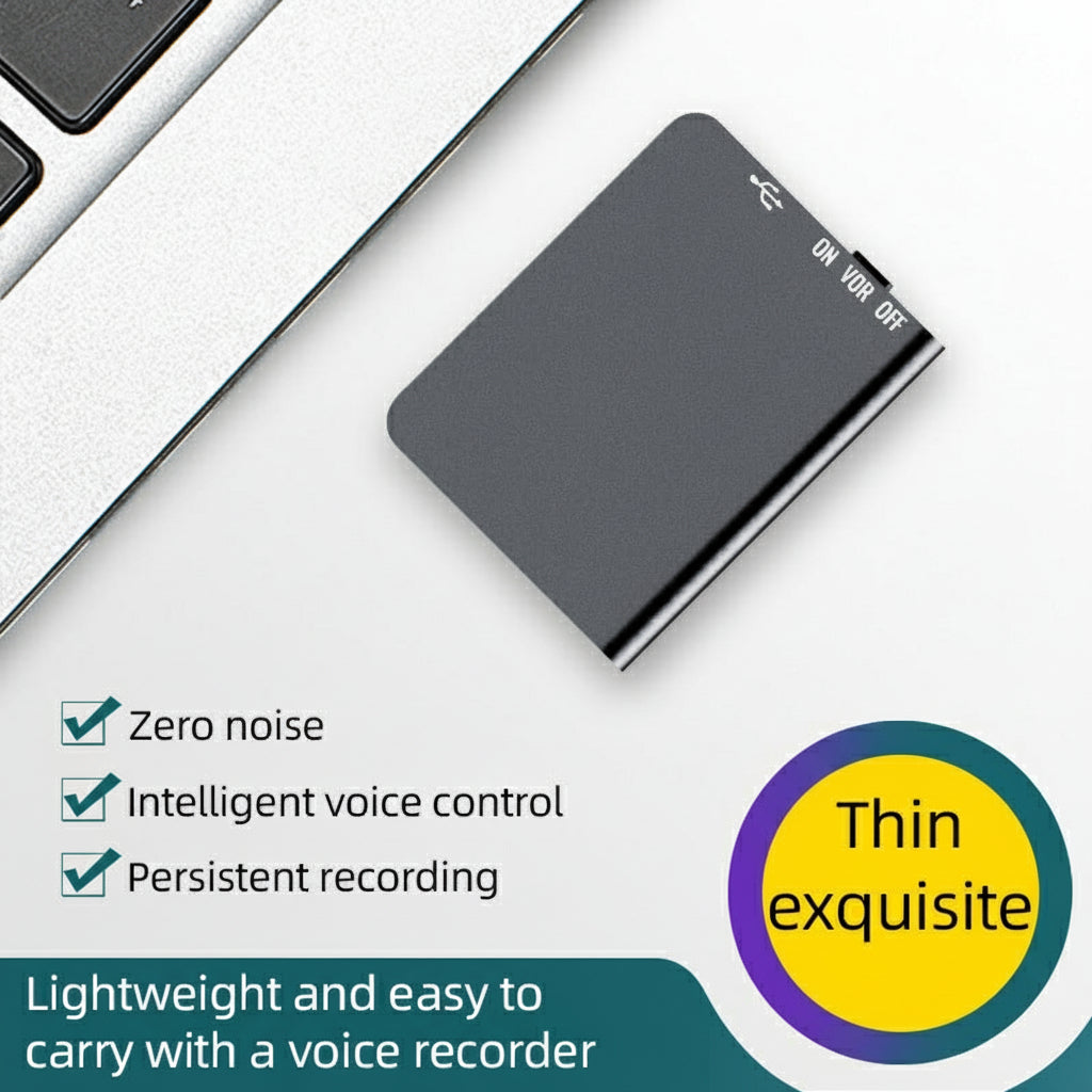 Mini Voice Recorder | Sound-Activated & HD Stereo | 50h Battery Life | Travel-Friendly