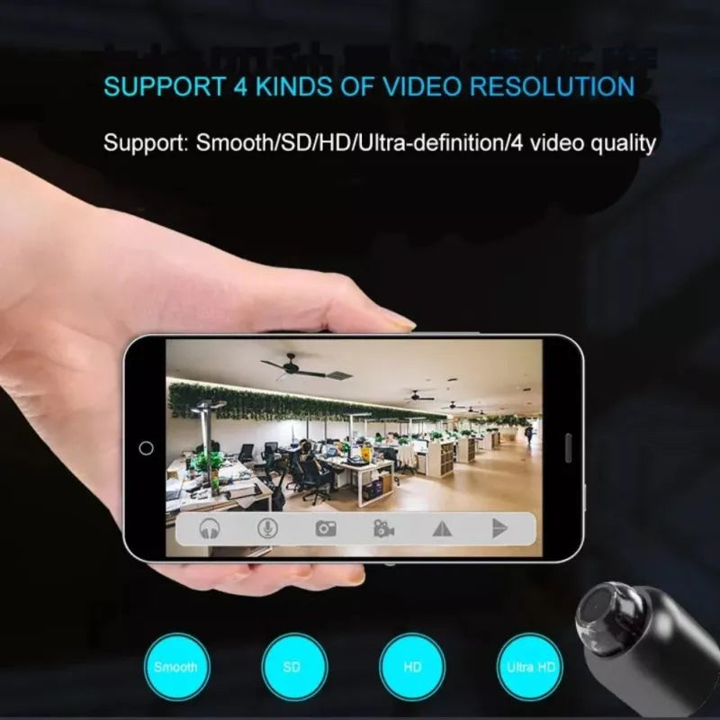 Mini Wi‑Fi Security Camera | Full HD & Night Vision | Motion Detection & Remote Viewing | Home Surveillance