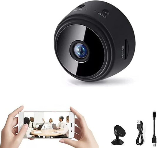 Mini WiFi Security Camera | 1080p HD & Night Vision | Magnetic Mount & Wide Angle