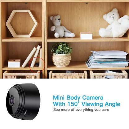 Mini WiFi Security Camera | 1080p HD & Night Vision | Magnetic Mount & Wide Angle