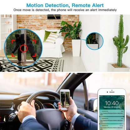 Mini WiFi Security Camera | 1080p HD & Night Vision | Magnetic Mount & Wide Angle