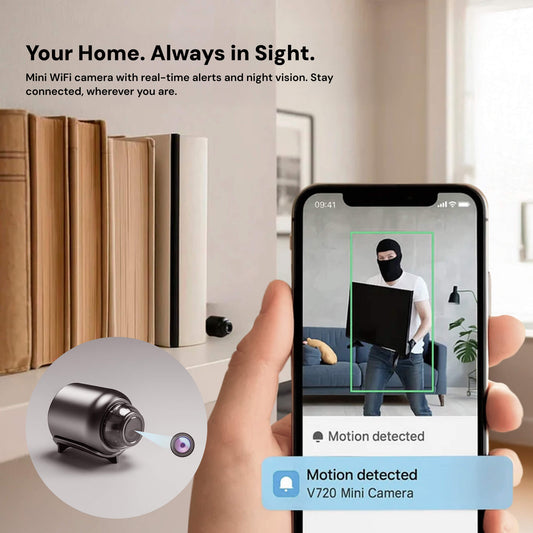 Mini Wireless Indoor Camera | 1080P HD Night Vision | Motion Detection & Remote Viewing