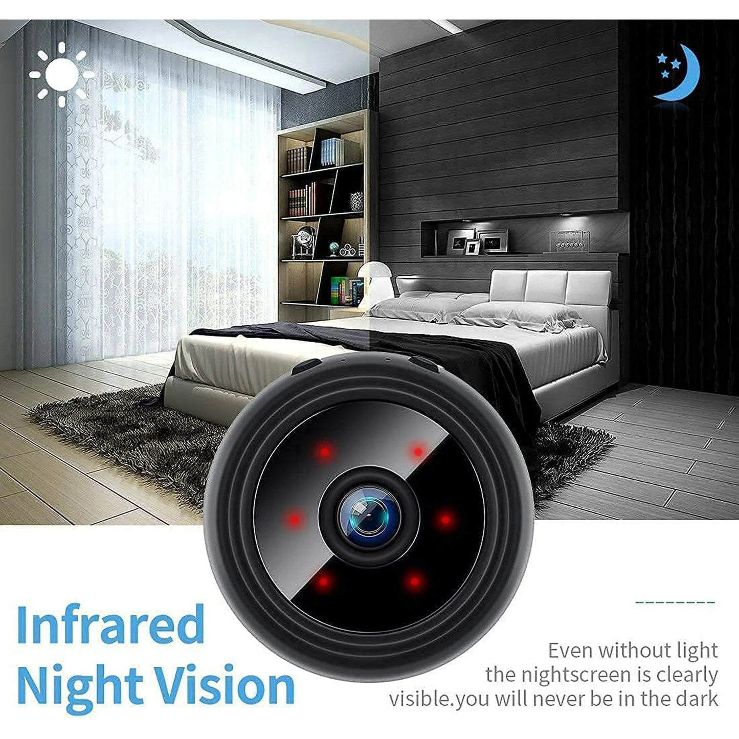 Mini Wireless Magnetic Camera | Full HD Night Vision & Motion Detection | Live Audio & Video Feed