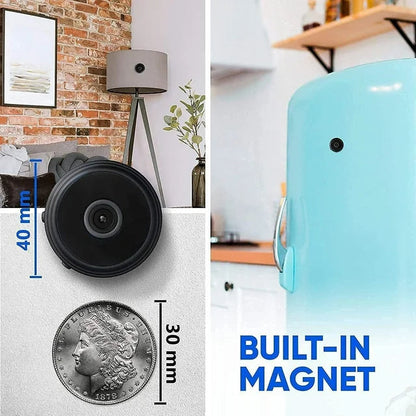 Mini Wireless Magnetic Camera | Full HD Night Vision & Motion Detection | Live Audio & Video Feed