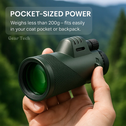 Monocular Telescope | Ultra-Zoom Multi-Coated HD Glass | Lightweight & Weatherproof