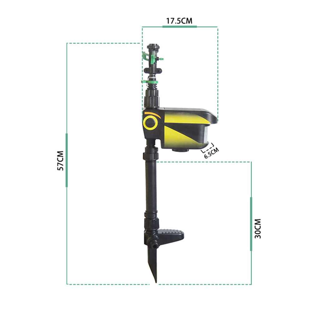 Motion-Activated Garden Sprinkler | Solar-Powered | Adjustable 36 ft Range & Water-Saving