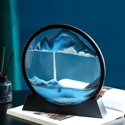 Moving Sand Art Sculpture | Rotating Sand Scenes | Glass Display & LED Mood Light | Stress Relief