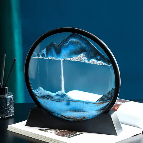 Moving Sand Art Sculpture | Rotating Sand Scenes | Glass Display & LED Mood Light | Stress Relief