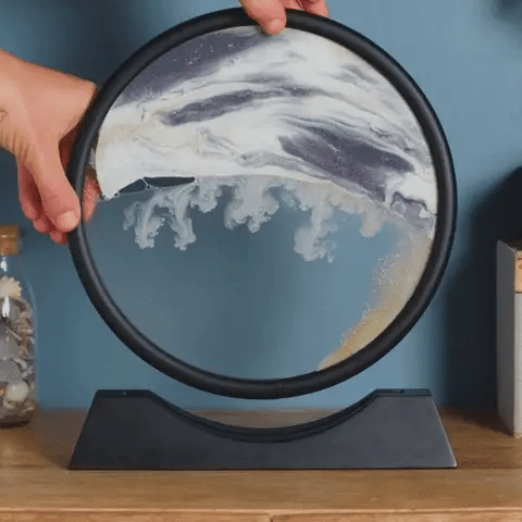 Moving Sand Art Sculpture | Rotating Sand Scenes | Glass Display & LED Mood Light | Stress Relief