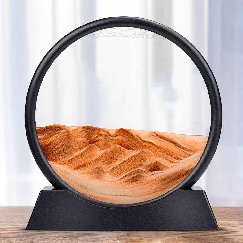 Moving Sand Art Sculpture | Rotating Sand Scenes | Glass Display & LED Mood Light | Stress Relief