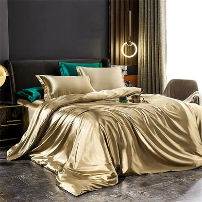 Mulberry Silk Bedding Set | Temperature-Regulating Luxury | 4-Piece Duvet Cover & Pillowcases