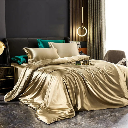 Mulberry Silk Bedding Set | Temperature-Regulating Luxury | 4-Piece Duvet Cover & Pillowcases