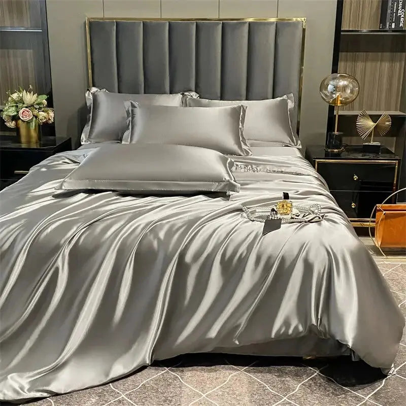 Mulberry Silk Bedding Set | Temperature-Regulating Luxury | 4-Piece Duvet Cover & Pillowcases