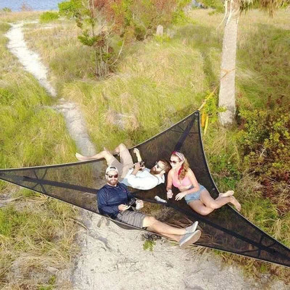 Multi-Person Camping Hammock | 3-Point Anchoring System | Includes Mounting Hardware | Easy Setup