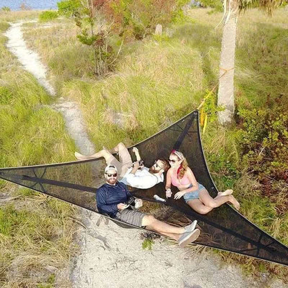 Multi-Person Camping Hammock | 3-Point Anchoring System | Includes Mounting Hardware | Easy Setup