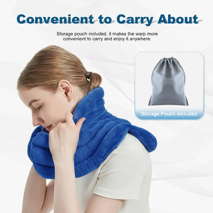 Neck Heating Pad | Microwavable & Freezer-Ready | Flaxseed Fill & Minky Cover | Tension Relief