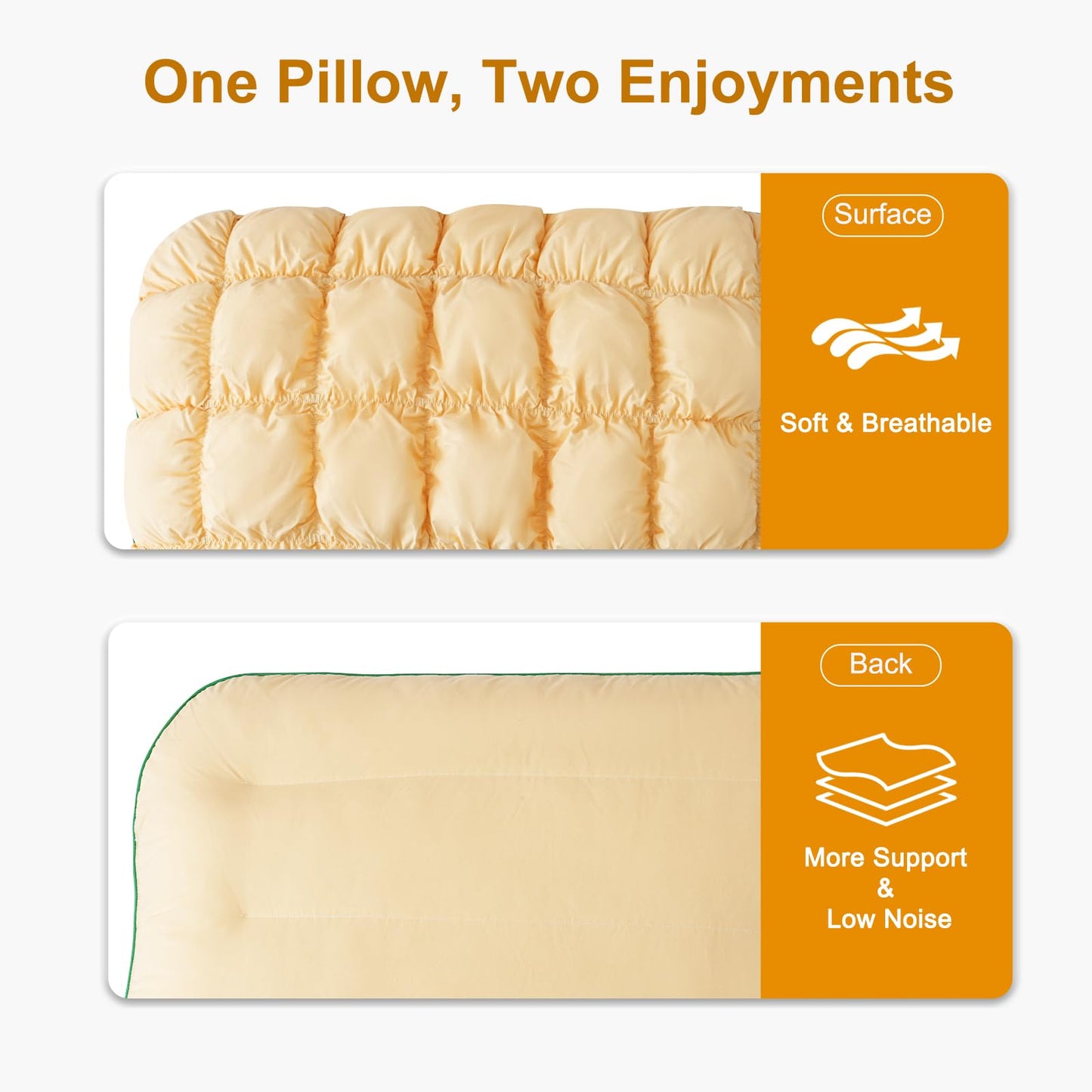 Neck Pillow | Fluffy Cotton & Polyester Fill | Ergonomic Rounded Design | Machine-Washable Cover