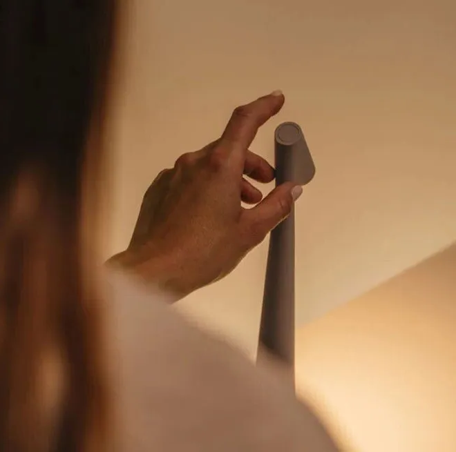 Nordic Table Lamp | Wireless Rechargeable | Touch Dimmer & Color Temp | Up to 10h Battery