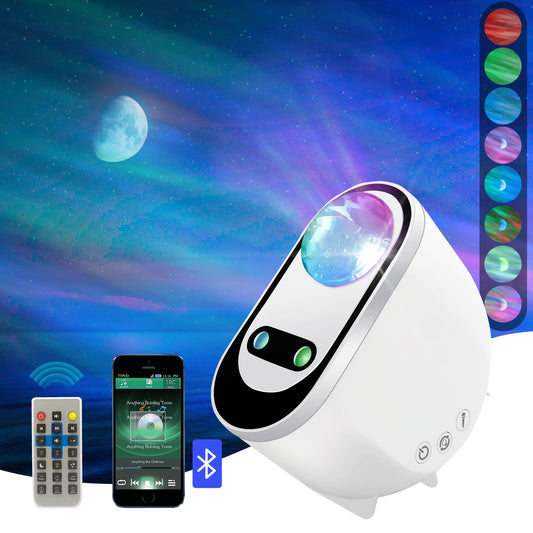 Ocean Wave Projector | LED Ambient Lighting | Bluetooth Speaker & Voice Control | Relaxing Ambience