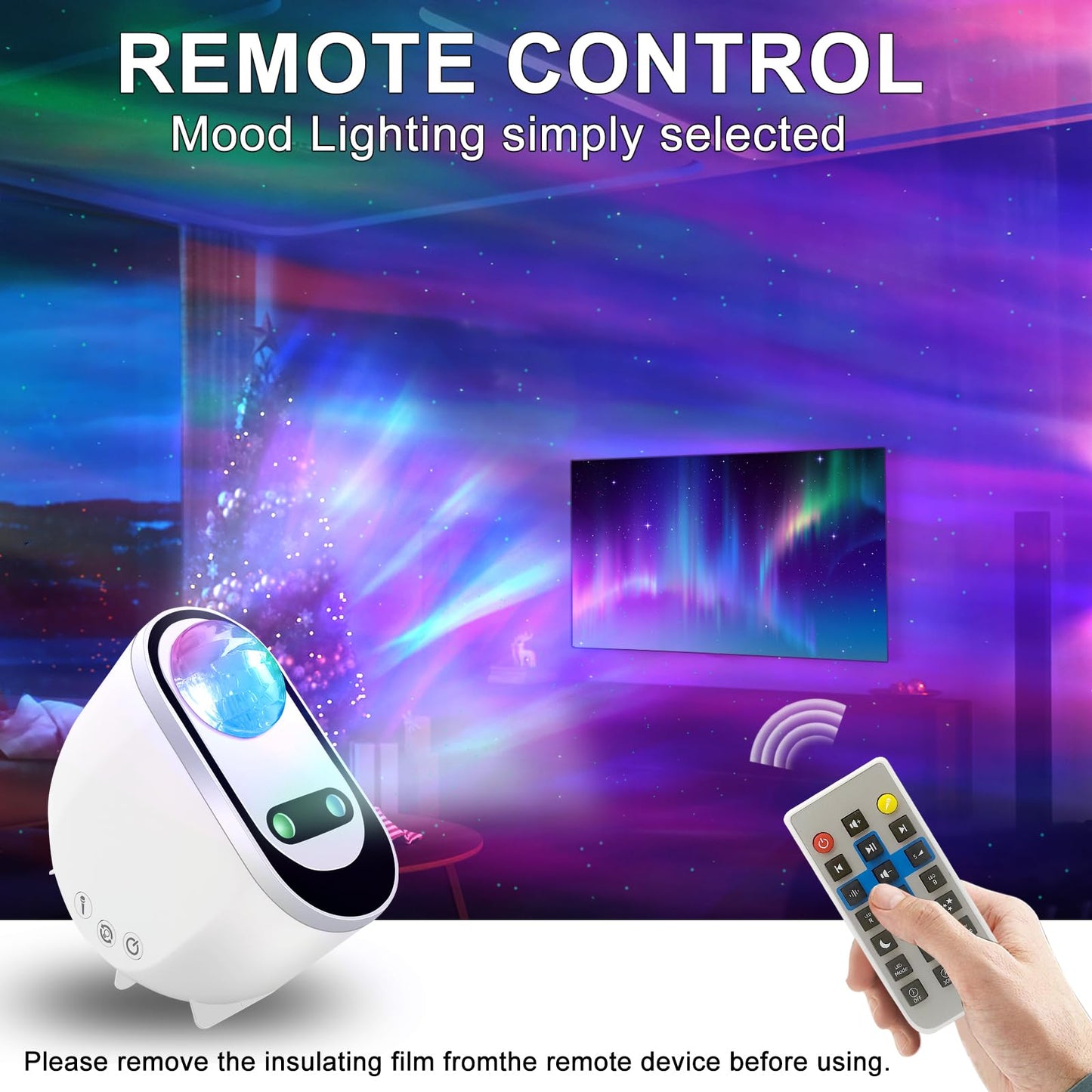 Ocean Wave Projector | LED Ambient Lighting | Bluetooth Speaker & Voice Control | Relaxing Ambience