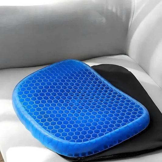 Orthopedic Gel Seat Cushion | Breathable Honeycomb Design | Tailbone Support | Travel Size