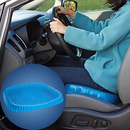 Orthopedic Gel Seat Cushion | Honeycomb Pressure Relief Support | Polyester Fill & Fabric Exterior