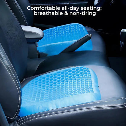 Orthopedic Gel Seat Cushion | Honeycomb Pressure Relief Support | Polyester Fill & Fabric Exterior