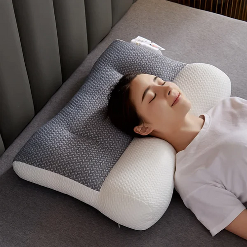 Orthopedic Neck Pillow for Side & Back Sleepers | Ergonomic Contour | Washable Polyester & Soy Fill