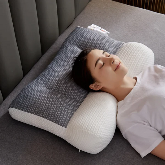 Orthopedic Neck Pillow for Side & Back Sleepers | Ergonomic Contour | Washable Polyester & Soy Fill