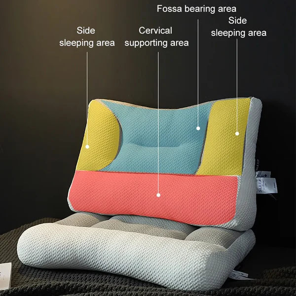 Orthopedic Neck Pillow for Side & Back Sleepers | Ergonomic Contour | Washable Polyester & Soy Fill