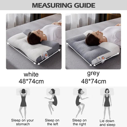 Orthopedic Neck Pillow for Side & Back Sleepers | Ergonomic Contour | Washable Polyester & Soy Fill
