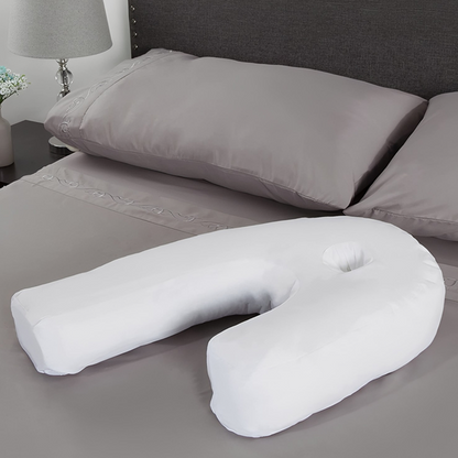 Orthopedic Side Sleeper Pillow | Ergonomic Contour & Ear Cutout | Plush Cover, Machine-Washable