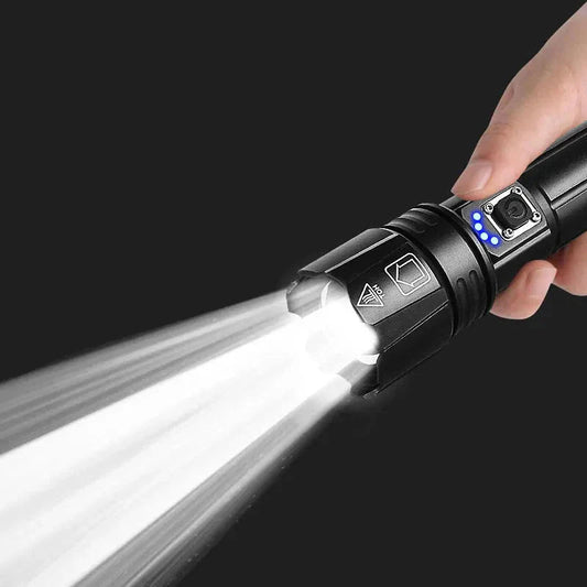 Outdoor LED Flashlight | Adjustable Zoom Beam | USB-C Rechargeable | Waterproof for Camping