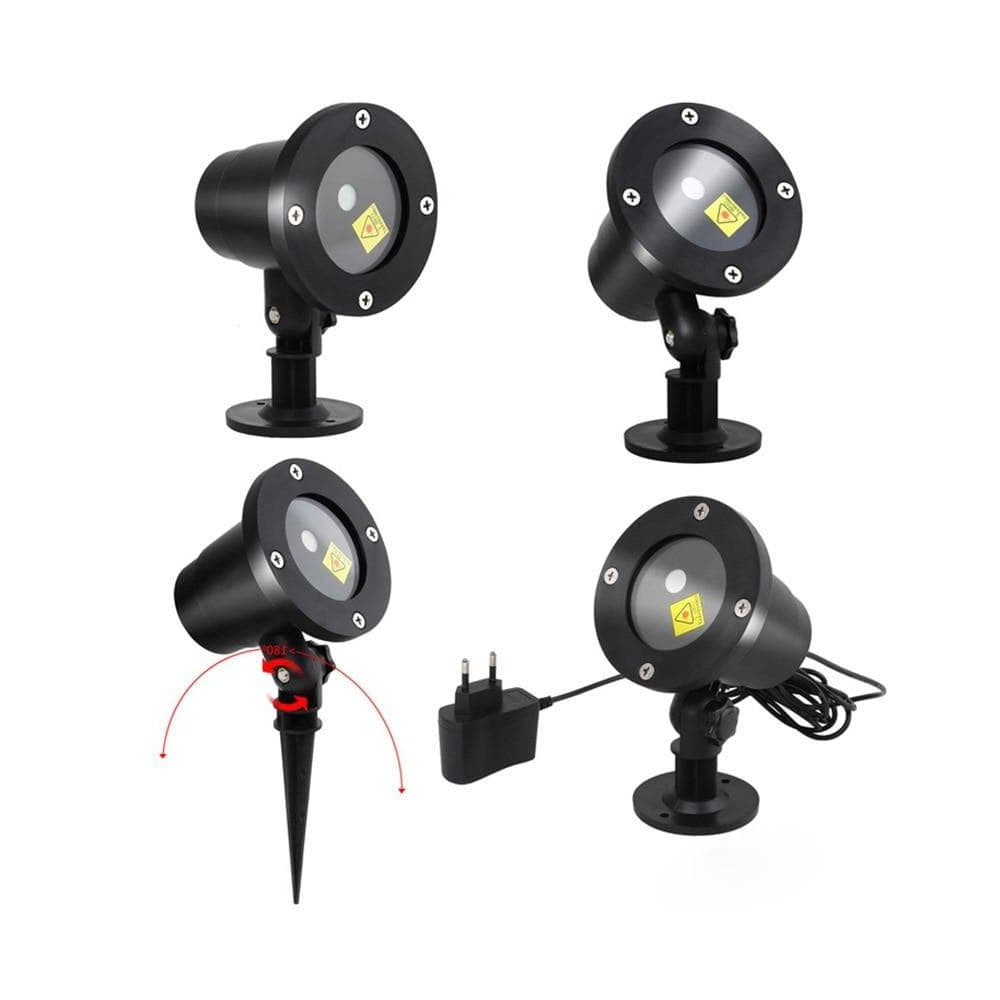 Outdoor Laser Projector | Red & Green Star Projection | Up to 5m Range | Stake & Mount Base