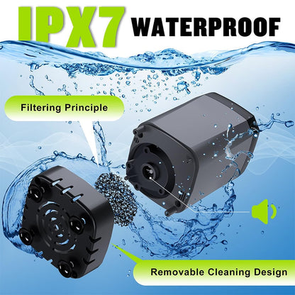 Outdoor Shower Pump | Portable Rechargeable with LED Display | Filtered Head & Adjustable Modes