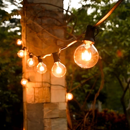 Outdoor String Lights | Warm White LED Ball Design | Waterproof & Energy Efficient | Durable Design