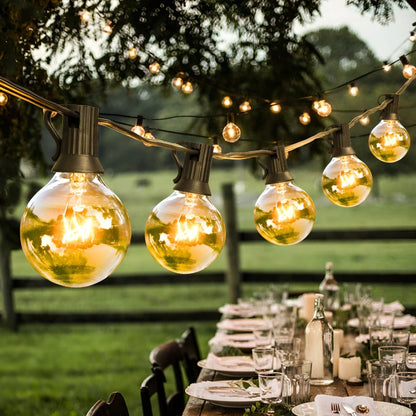 Outdoor String Lights | Warm White LED Ball Design | Waterproof & Energy Efficient | Durable Design
