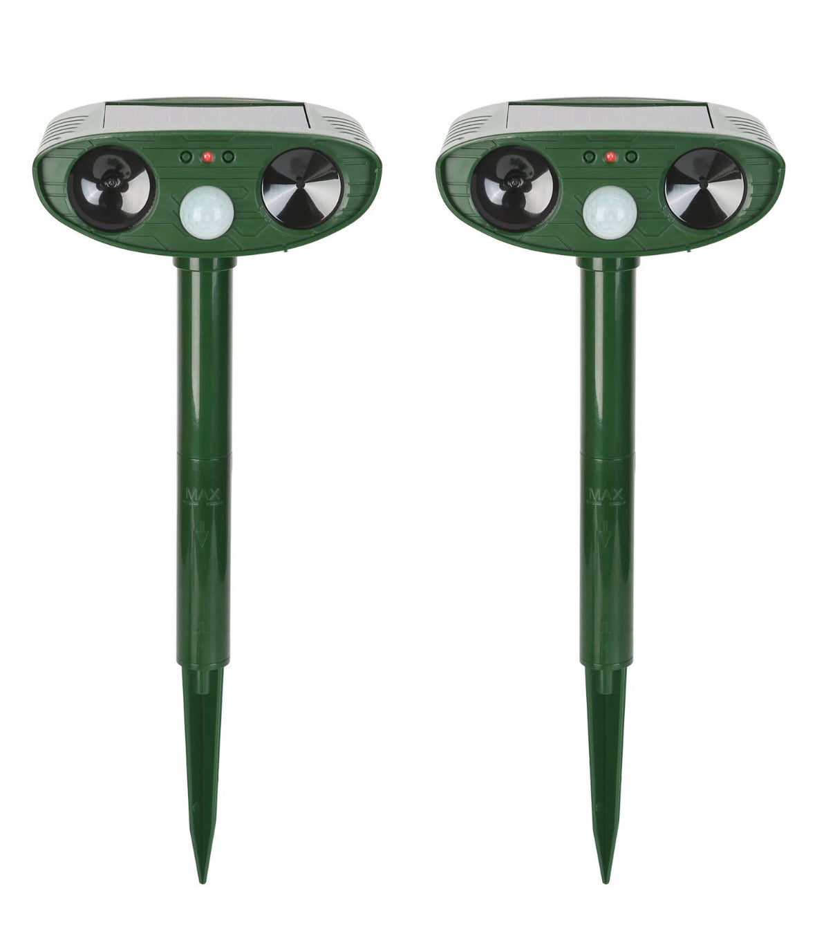 Outdoor Ultrasonic Chipmunk Repeller | Solar-Powered Motion Sensor | Up to 2,425 sq ft Coverage