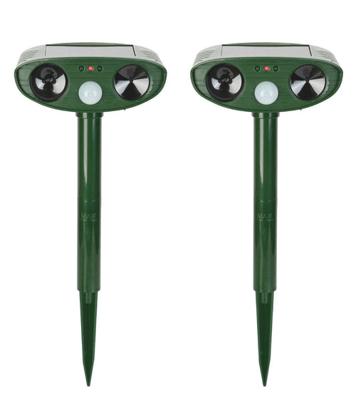Outdoor Ultrasonic Chipmunk Repeller | Solar-Powered Motion Sensor | Up to 2,425 sq ft Coverage