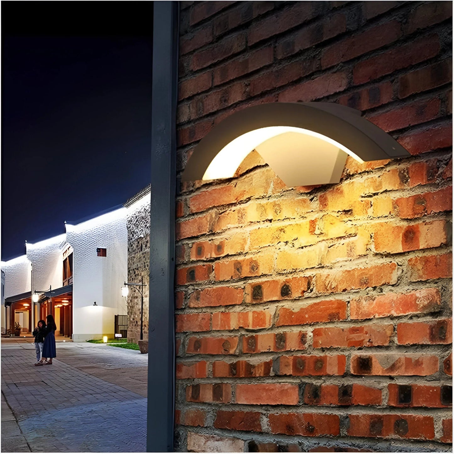 Outdoor Wall Light | Motion Sensor 18W | Metal & Acrylic, Weatherproof | Energy-Saving