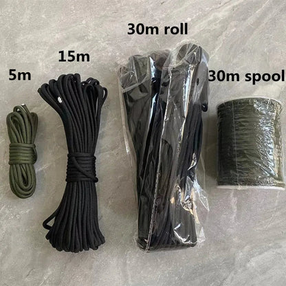 Paracord Rope for Outdoor & Survival | 550 Military-Grade Strength | Polyester Construction
