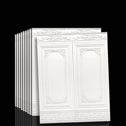 Peel & Stick Wall Panels | 3D Embossed Tin Back | Vinyl 10-Piece Set | Waterproof