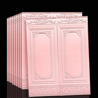 Peel & Stick Wall Panels | 3D Embossed Tin Back | Vinyl 10-Piece Set | Waterproof